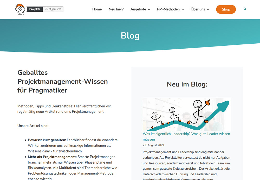 Blog Projekte leicht gemacht
