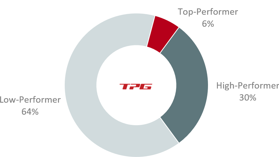 TPG PMO-Studie: Leistungsstufen der Unternehmen