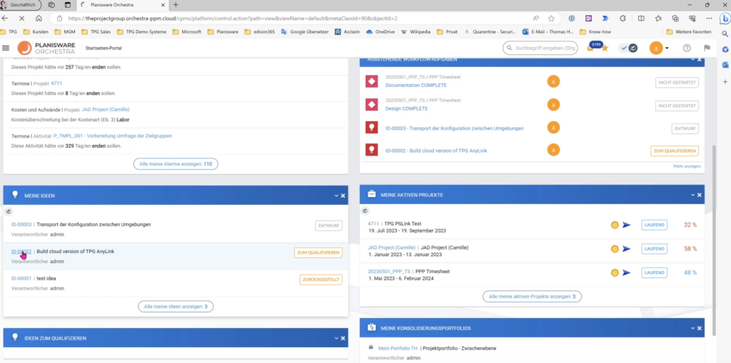 Ideenmanagement-Prozess zur Auswahl von Projekten 