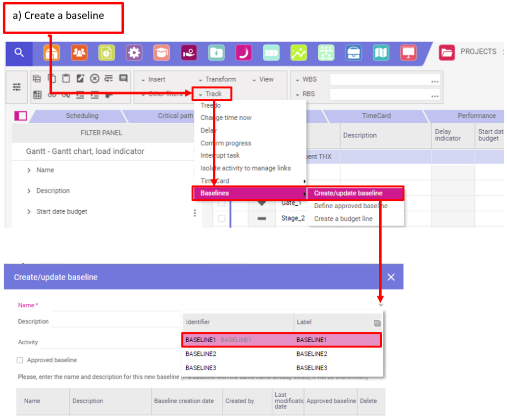 Suivi de la baseline