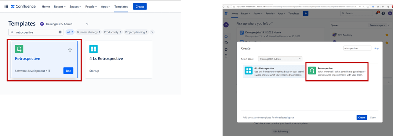 Confluence – Template overview