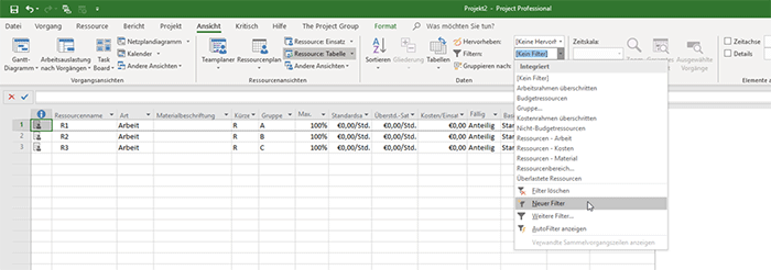 Ressourcen auf Vorgänge zuordnen 1