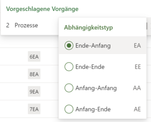 Project for the Web - Beziehungen