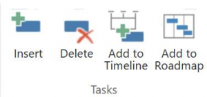 New command in Project online for adding tasks to Project Roadmap