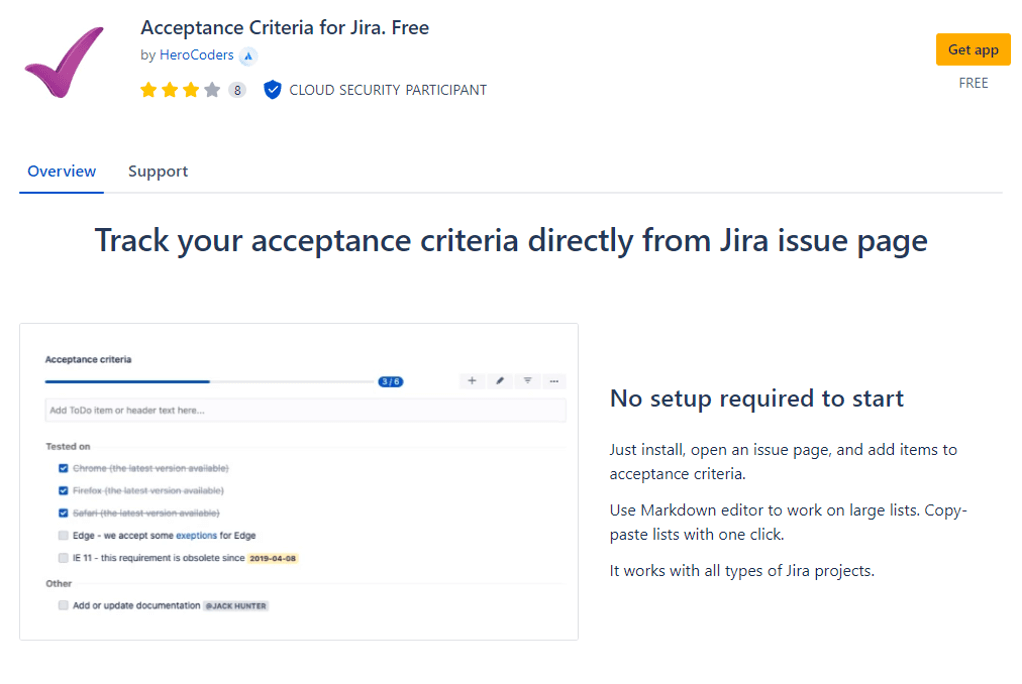 To-do Plugin für Akzeptanzkriterien in Jira