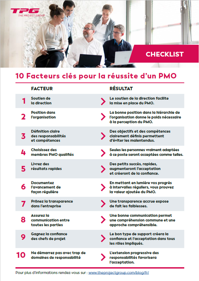 Les 10 facteurs clés pour la réussite d’un PMO