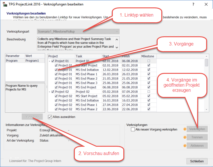 Multiprojektübersichten mit dem TaskPicker