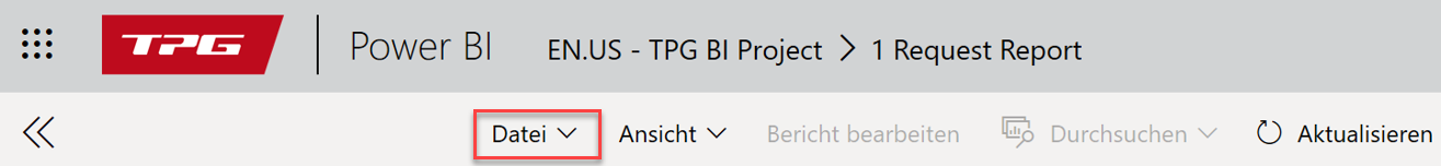Berichtsausgabe Menüpunkt 