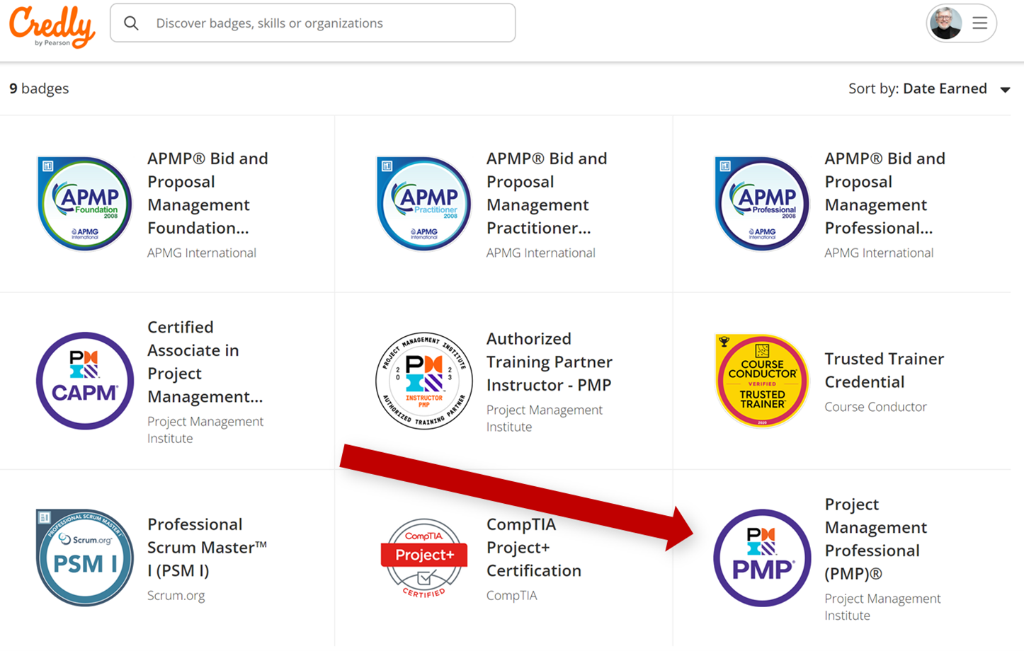PMP Rezertifizierung - Credly